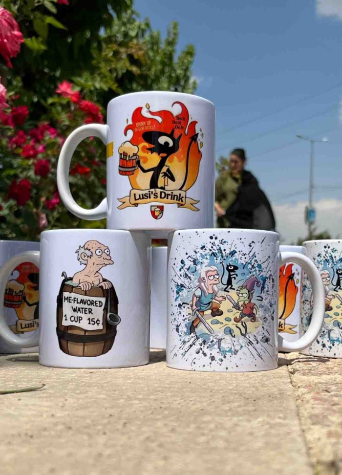 ماگ با طراحی شخصیت‌های انیمیشن طلسم‌شدگان