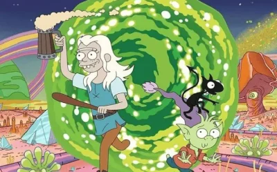 صویری از دو انیمیشن محبوب با مخاطب بزرگسال؛ مقایسه Disenchantment و Rick and Morty از نظر سبک، شخصیت‌ها و طنز.